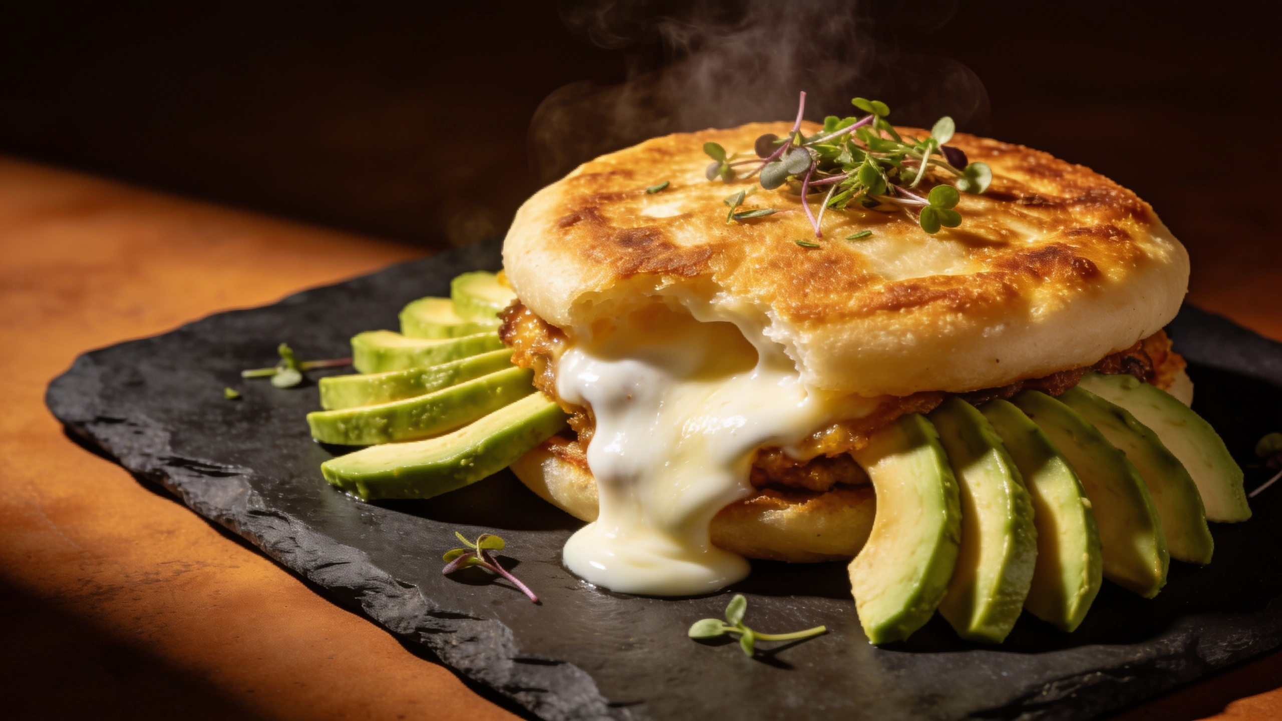 Die Arepa — frisch aus Maismehl, mit Avocado